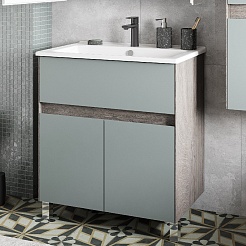 Акватон Мебель для ванной Форест 75 дуб рошелье/сумеречный голубой – фотография-5