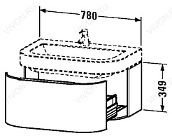 Duravit Тумба с раковиной "Happy D 80" белая – фотография-6