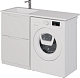 Dreja Мебель для ванной Bona 120 L под стиральную машину белая – фотография-42