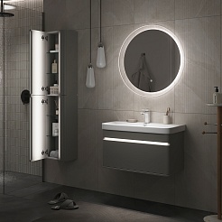 Equil Шкаф пенал Elegante 36 R/L амарок/белый – фотография-3