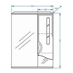 Stella Polare Зеркало-шкаф Сильва 60/С – фотография-3