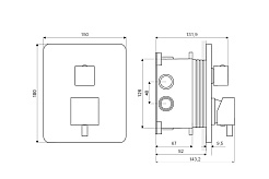 Excellent Душевой комплект FROST QUATRO TERMO AREX.4403CR – фотография-12