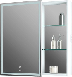 Mixline Зеркальный шкаф Аккорд Женева 80 L белый – фотография-2