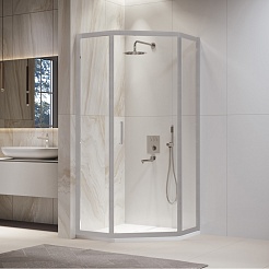 RGW Душевой уголок Passage PA-86S 90x90 профиль хром сатин стекло прозрачное – фотография-2