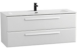 Cezares Тумба с раковиной Eco Cer-N 120 bianco opaco CZR-8073-120 ручки сатин – фотография-1