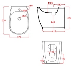 ArtCeram Биде напольное "Azuley AZB002 01;00" – фотография-4