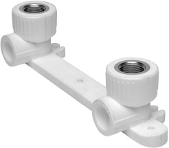 Политэк Настенный к-т под смеситель PPR белый 20 х 1/2" (444944) – фотография-1