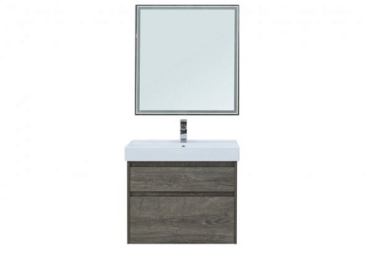 Aquanet Тумба с раковиной Nova Lite 75 2 ящика, дуб рошелье – картинка-3