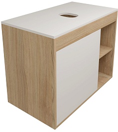 Teymi Тумба с раковиной Nura 80 Lori 50 подвесная дуб/белый – фотография-5