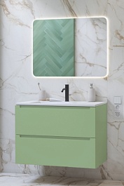 Зов Мебель для ванной Дион 60 подвесная фисташковая – фотография-1