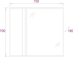 Onika Зеркальный шкаф Амара 75.00У баменда – фотография-8