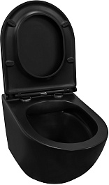 Azario Унитаз подвесной Grado AZ-0046N-MB безободковый черный матовый – фотография-9
