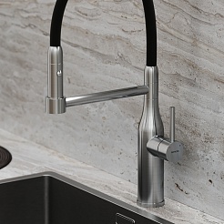 Sancos Смеситель для кухни Pride SC4011BNG нержавеющая сталь – фотография-3