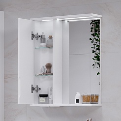 Volna Зеркальный шкаф Joli 50 L белый – фотография-4