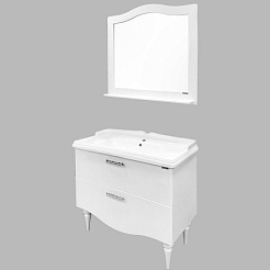 Comforty Тумба с раковиной Монако 100 1 белая – фотография-10