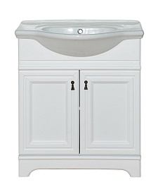 Misty Мебель для ванной Лувр 75 L белая – фотография-5