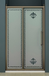 Cezares Душевая дверь в нишу RETRO-A-BF-1-130-PP-Br – фотография-1