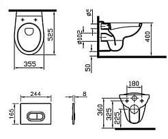 Vitra Комплект: Normus 9773B003-7201 кнопка белая – фотография-7
