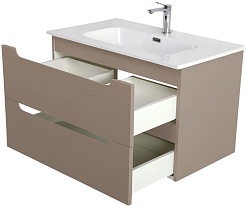 BelBagno Тумба с раковиной Etna 90 подвесная бежевая матовая – фотография-8