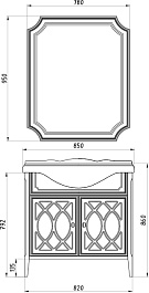 ASB-Woodline Зеркало Миа 85 мягкий серый – фотография-4