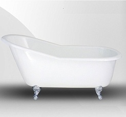 Фэма Чугунная ванна "Beatrice", ножки хром, покрытие RAL, матовое – фотография-4