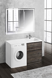 BelBagno Тумба с раковиной Kraft LVD 58 напольная Pino Pasadena под стиральную машину правосторонняя – фотография-7