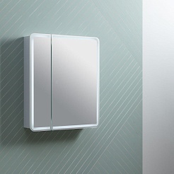 Aquanet Зеркальный шкаф Оптима 70 белый – фотография-7