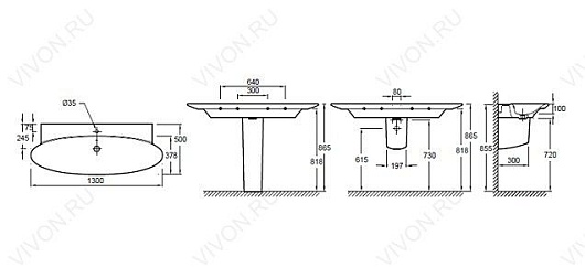 Jacob Delafon Мебель для ванной "Presquile 130" – картинка-5