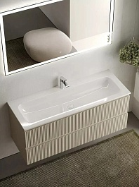 Sancos Тумба с раковиной Snob R 120 beige soft раковина Grace 121 CN7017 – фотография-2