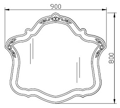 Demax Зеркало для ванной "Флоренция" перламутр – фотография-7