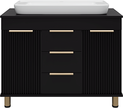 Brevita Тумба под раковину Enfida 100 черная – фотография-1