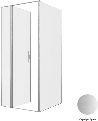 Allen Brau Душевой уголок Priority 90x100 3.31026.BA/3.31047.BA серебро браш – картинка-3