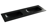 Ceramicanova Мебельная раковина Grace 141 с двумя чашами CN7022MBwx чёрный матовый
