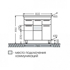 СанТа Мебель для ванной Родос 80 – фотография-7