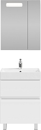 Водолей Мебель для ванной Аббат 60 L белая – фотография-1