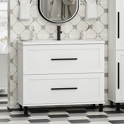 Misty Мебель для ванной Модерн 100 белая – фотография-3