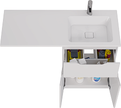 Dreja Тумба с раковиной Vega 120 R под стиральную машину белая – фотография-6