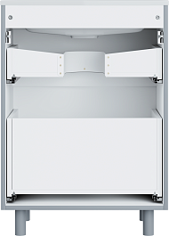 Vivon Тумба с раковиной Ostin 60 напольная серая матовая – фотография-9