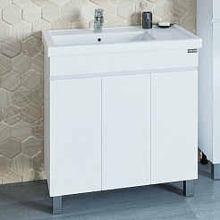 СанТа Тумба для умывальника Марс 80 напольная, дверки – фотография-1