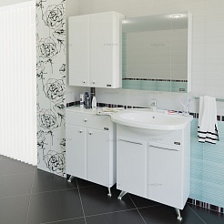 СанТа Зеркальный шкаф Стандарт 70 белый – фотография-6