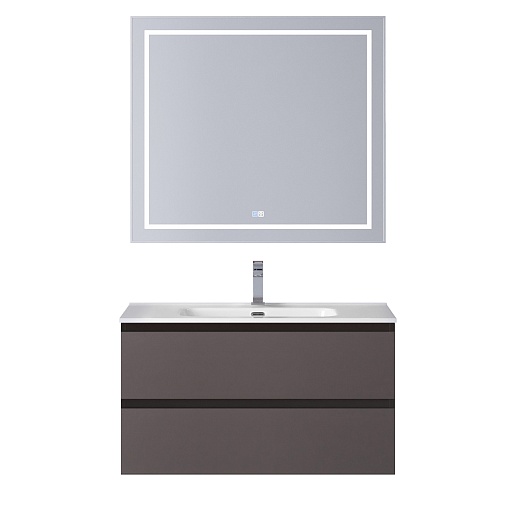 BelBagno Тумба с раковиной Kraft 100 подвесная Темно-Серый матовый с раковиной BB1000ETL – картинка-13