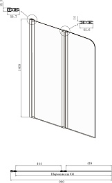 Ambassador Шторка для ванны Bath Screens 100x140 16041119 – фотография-5