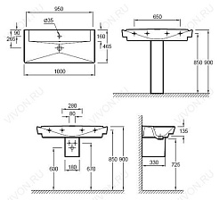 Jacob Delafon Мебель для ванной "Reve 100" EB562-270 – фотография-6