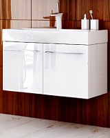 Aqwella Тумба с раковиной Милан 80 подвесная, с дверцами