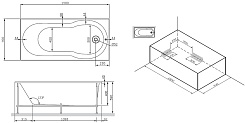 Am.Pm Акриловая ванна X-JOY 150x70 W88A-150-070W-A – фотография-9