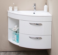 De Aqua Мебель для ванной Трио Люкс 90 R, зеркало Сильвер – фотография-11