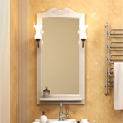 Opadiris Зеркало для ванной Тибет 50 белый – фотография-1