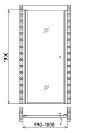 Gemy Душевая дверь New Rockcoco S03190C в нишу – фотография-3