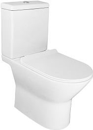 Azario Унитаз-компакт Mons AZ-76004 безободковый с бачком с сиденьем микролифт белый – фотография-1