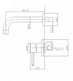BelBagno Смеситель для раковины Etna ETN-BLVM-2-IN сатин – фотография-2